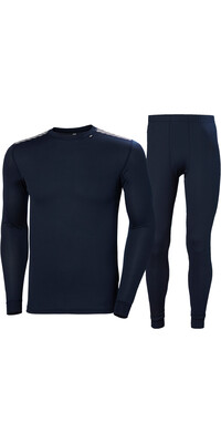 2024 Helly Hansen Mens Comfort Dry 2-pack Base Layer 48676 - Navy